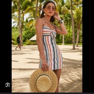 ASO Camila Coelho Shaycation by Shay Mitchell x Revolve Elsie Dress Rainbow *M